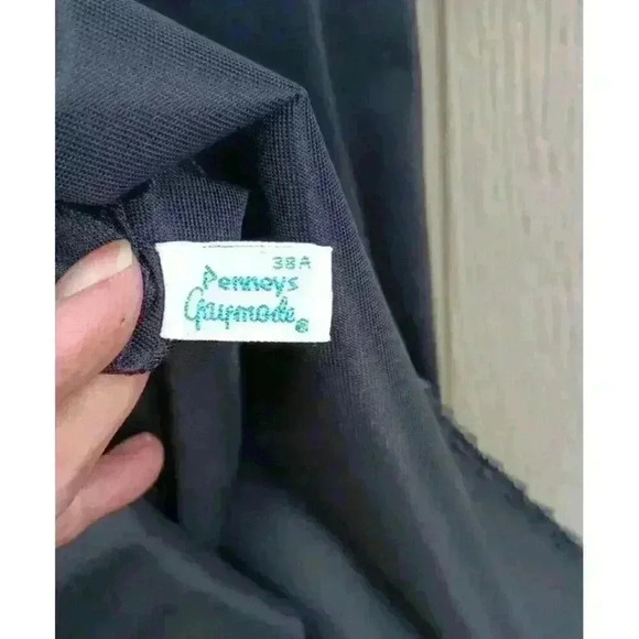 Vintage Gaymode Black Full Slip‎ Size 38 A Women's with Lace Edge Penney’s - Picture 6 of 7